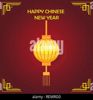 Happy Chinese New Year 2019. Happy New Year. Vector illustration. Stock Vector