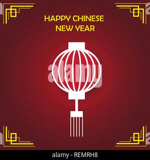 Happy Chinese New Year 2019. Happy New Year. Vector illustration. Stock Vector