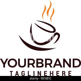coffee cup Logo Template vector illustration design Stock Vector