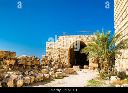 Crusader castle in Byblos, Lebanon Stock Photo