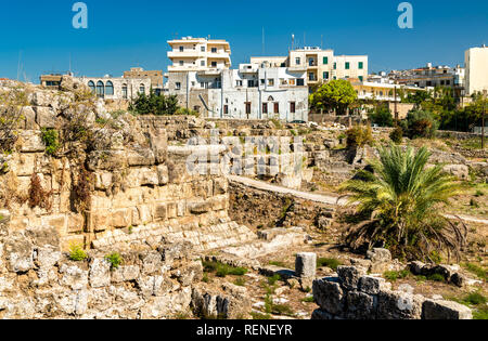 Ruins of Byblos in Lebanon, a UNESCO World Heritage Site Stock Photo
