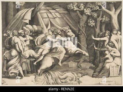 Cloelia on horseback crossing the Tiber, ca. 1540-60 Stock Photo - Alamy