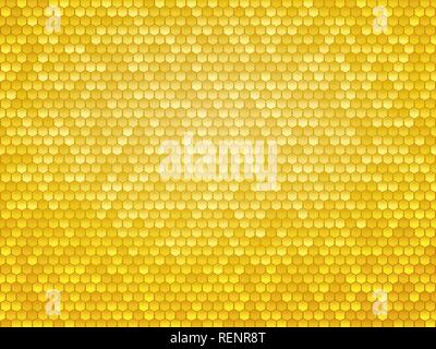 gold metal hexagon texture Stock Vector