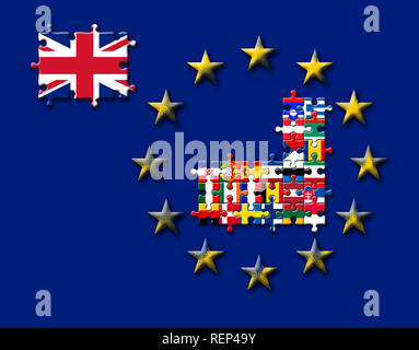 brexit Exit UK from the European Union Stock Photo