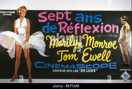 The Seven Year Itch Year : 1955 USA Director : Billy Wilder Poster (Fr) Stock Photo