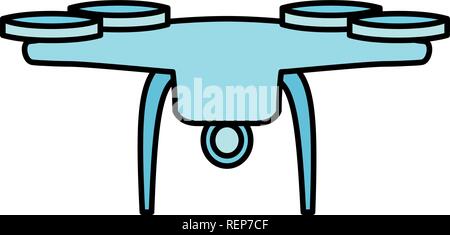 Drone icon Over white background, vector illustration Stock Vector