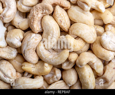 Tasty cashew nuts as background, top view. Cashew nuts as background Stock Photo
