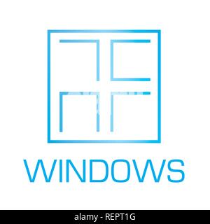 Vector logo on the theme of Windows, doors Stock Vector