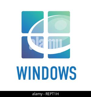 Vector logo on the theme of Windows, doors Stock Vector