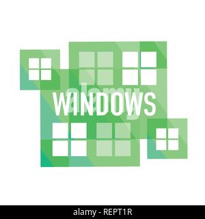 Vector logo on the theme of Windows, doors Stock Vector