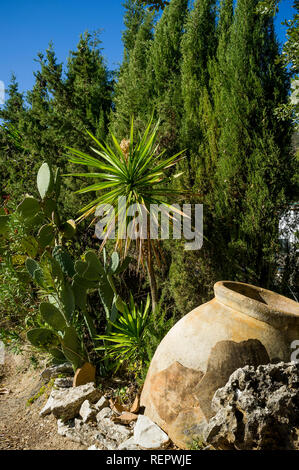 Pottery olive oil urn in countryside Andalucia, Spain Stock Photo