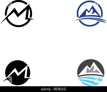 Mountain logo and symbol vector Stock Vector