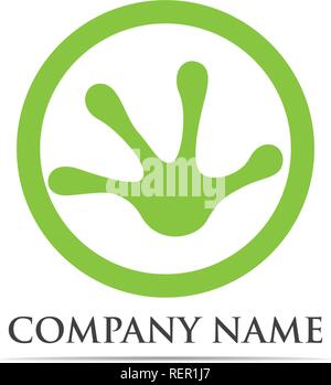 Frog logo vector illustration Stock Vector