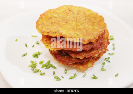 ruddy Potato pancakes, Ukrainian national dish meal Stock Photo