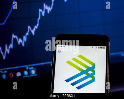 January 22, 2019 - Kiev, Ukraine - Enable Midstream Partners Company logo seen displayed on a smart phone. (Credit Image: © Igor Golovniov/SOPA Images via ZUMA Wire) Stock Photo