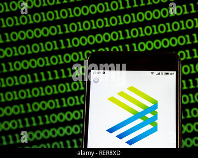 January 22, 2019 - Kiev, Ukraine - Enable Midstream Partners Company logo seen displayed on a smart phone. (Credit Image: © Igor Golovniov/SOPA Images via ZUMA Wire) Stock Photo