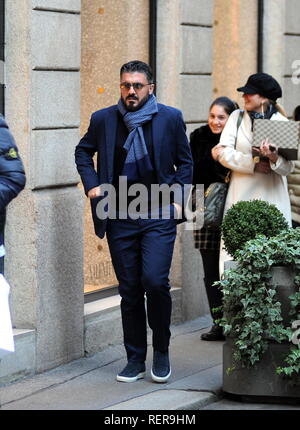 Milan, Rino Gattuso with the whole family for lunch in the center The ...