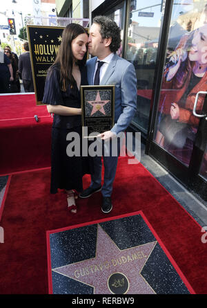 Los Angeles, California, USA. 22nd Jan, 2019. Conductor Gustavo Dudamel and his wife Maria Valverde attends his star ceremony on the Hollywood Walk of Fame Star where he was the recipient of the 2,654th Star on the Hollywood Walk Of Fame in the Category of Recording on Jan. 22, 2019 in Los Angeles. Credit: Ringo Chiu/ZUMA Wire/Alamy Live News Stock Photo
