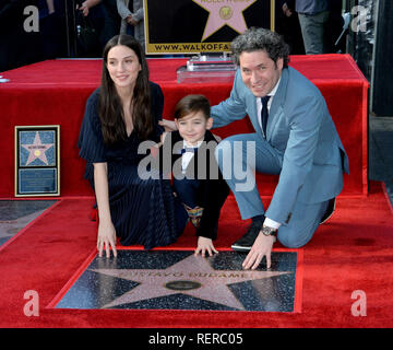 Los Angeles, USA. 22nd Jan, 2019. LOS ANGELES, CA. January 22, 2019: Gustavo Dudamel & wife Maria Valverde & son Martin at ceremony where conductor Gustavo Dudamel received a star on the Hollywood Walk of Fame. Picture Credit: Paul Smith/Alamy Live News Stock Photo