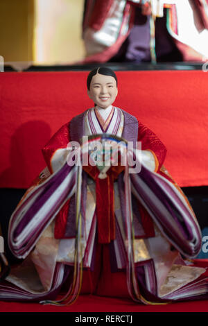 Japanese ''hina'' dolls modeled after figure skater Rika Kihira is displayed at Kyugetsu Company on January 23, 2019, Tokyo, Japan. The Japanese doll maker Kyugetsu Co. unveiled a set of hina dolls modeled after Crown Prince Naruhito, Crown Princess Masako, professional Shogi player Sota Fujii and figure skater Rika Kihira at the company's showroom. It is a Japanese tradition to display hina dolls to celebrate Hinamatsuri, also known as Girls' Day, on March 3rd. January 23, 2019 Credit: Nicolas Datiche/AFLO/Alamy Live News Stock Photo