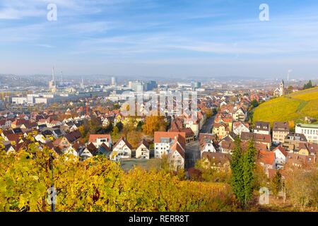 City view in autumn, district Untertürkheim, Stuttgart, Baden-Württemberg, Germany Stock Photo