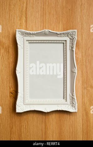 rectangular decorated picture frame isolated Stock Photo