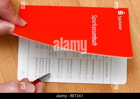 Sparkasse Bank, savings account book Stock Photo