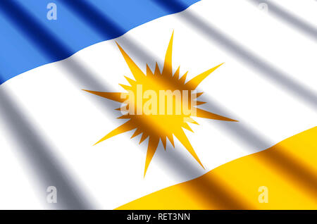 Tocantins waving and closeup flag illustration. Perfect for background or texture purposes. Stock Photo