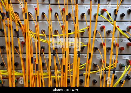 Data, telephone and fax circuit, mainframe computer, computer center of a company, server connection of individual computer Stock Photo