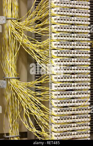 Telephony Mainframe Switchboard, nodal point of telephone connections, mainframe computer ...