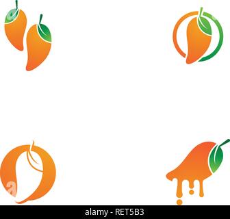 Mango fruits vector logo Stock Vector