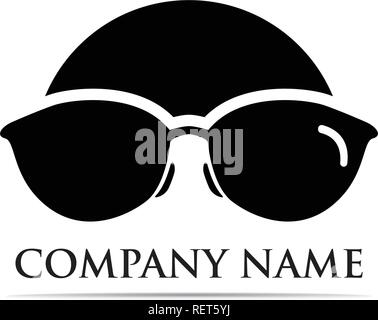 Glasses Logo Design vector illustrator Stock Vector