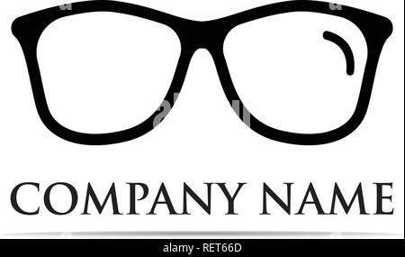 Glasses Logo Design vector illustrator Stock Vector