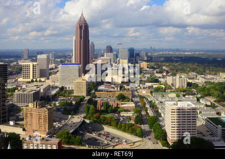 Georgia's beautiful skyline in Atlanta Stock Photo