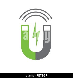 Magnet icon on white background for graphic and web design, Modern simple vector sign. Internet concept. Trendy symbol for website design web button or mobile app. Stock Vector