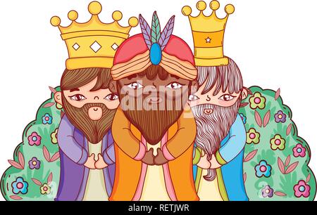magi biblical characters Stock Vector