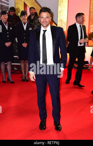 Peter Andre attending the National Television Awards 2019 held at the O2 Arena, London. Stock Photo