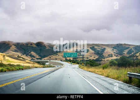 santa ana mountain range of hollister california in the winter