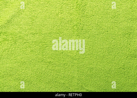 Close up green towel texture for background Stock Photo