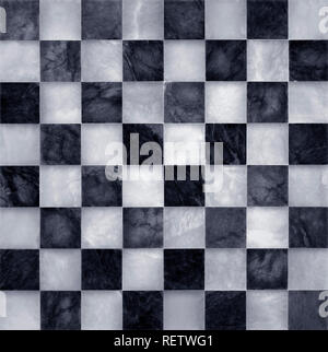 Beautiful used marble chessboard. Black and white. Stock Photo