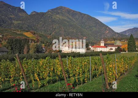 Neustift Monastery in Neustift near Brixen, Vahrn municipality in Bolzano-Bozen, Italy, Europe Stock Photo