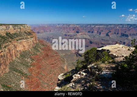 The Grand Canyon viewed from Pine Creek Vista viewpoint, South Rim, Grand Canyon National Park, Arizona, United States. Stock Photo