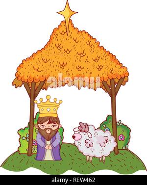 cute sheep manger character Stock Vector Image & Art - Alamy