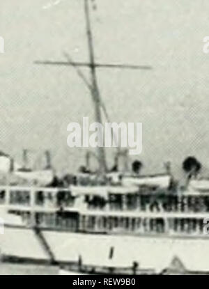 . The Emu. Birds -- Periodicals; Birds -- Australasia Periodicals. Upper. Uaeen Mary (then the Duchess of York) at Fernshaw. (Vic.) 1901. Lower.—Royal Steamship &quot; Ophir &quot; off Port Melbourne. This vessel brought the Duke and Duchess of York (now King and Queen) to Australia, 1901. Photos, communicated by A. J. Campbell, C.M.B O-U.. Please note that these images are extracted from scanned page images that may have been digitally enhanced for readability - coloration and appearance of these illustrations may not perfectly resemble the original work.. Australasian Ornithologists' Union;  Stock Photo