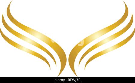 Hair wave logo vector ion template Stock Vector