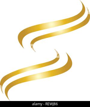 Hair wave logo vector ion template Stock Vector