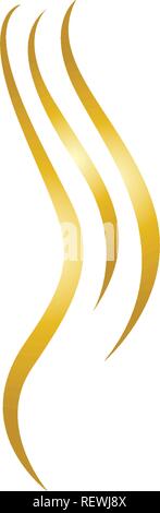 Hair wave logo vector ion template Stock Vector