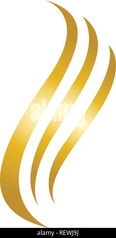 Hair wave logo vector ion template Stock Vector
