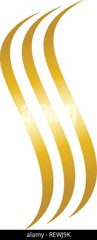 Hair wave logo vector ion template Stock Vector
