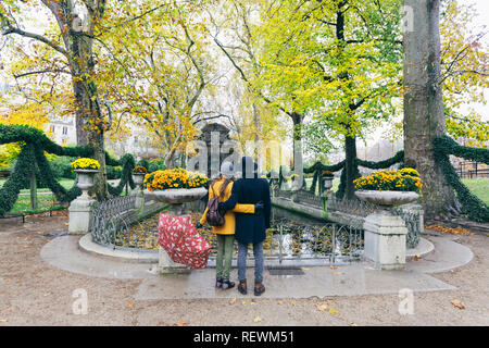 Paris (France) - The Medici Fountain is a monumental fountain in the Jardin du Luxembourg Stock Photo